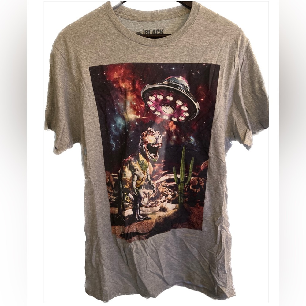BLACK MATTER TREX ALIEN SPACESHIP DESERT TEE